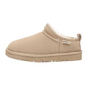 EverAu Womens/Ladies Quail Leather Slippers / Sand